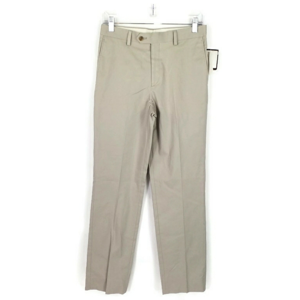 Michael Kors Khaki Flat Front Straight Leg Casual Chino Pants Big Boys 18R NWT